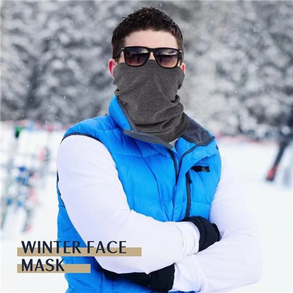 Winter Neck Gaiter Warmer, Soft Fleece Face Mask Scarf for Cold Weather